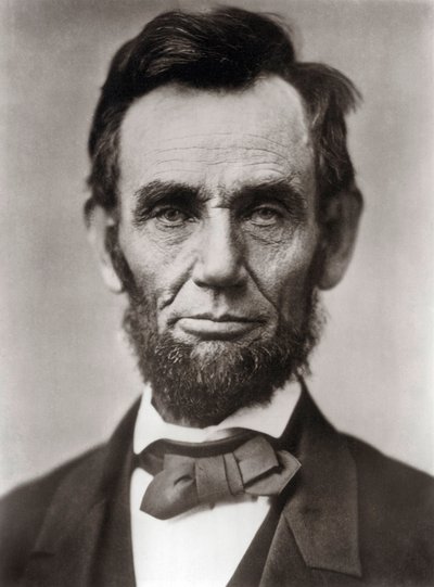 Porträtt av Abraham Lincoln - Porträtt av Abraham Lincoln (1809-1865) USA:s 16:e president. Foto av Alexander Gardner av Alexander Gardner