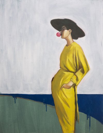 Elegant Woman Pink Bubble av Alexander Grahovsky