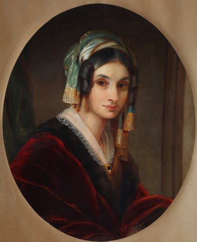 Porträtt av Alexandra Smirnova-Rosset 1809-1882, 1841 av Alexander Grigoryevich Varnek