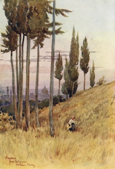 Florence från Poggio Gherardo (färg litho) av Alexander Henry Hallam Murray