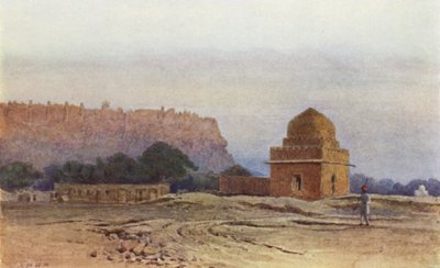Gwalior Fort före soluppgången (färg litho) av Alexander Henry Hallam Murray