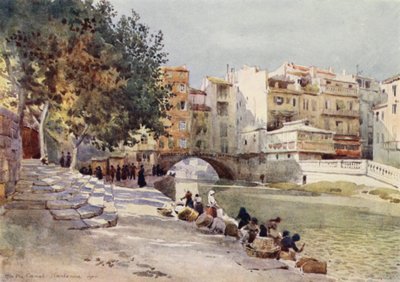 Narbonne, "The Canal Of The Two Seas" (färg litho) av Alexander Henry Hallam Murray