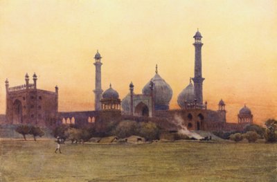 Jama Masjid, Delhi, vid solnedgången av Alexander Henry Hallam Murray