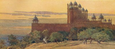 Moskén och segerporten, Fatehpur Sikri, c1880 1905. av Alexander Henry Hallam Murray