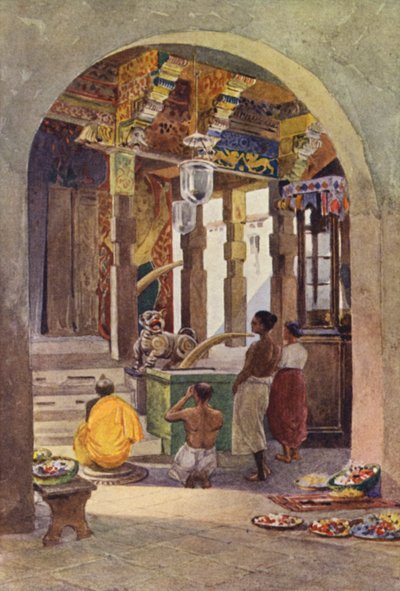 Tandens tempel, Kandy, Interiör av Alexander Henry Hallam Murray