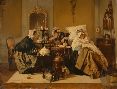 Den sjuka kvinnan, 1866 av Alexander Hugo Bakker Korff