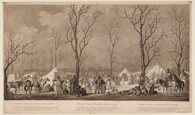 Kosackernas bivack på Avenue des Champs-Elysées i Paris mars 1814, 1814 av Alexander Ivanovich Sauerweid
