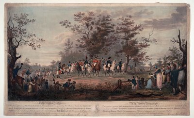 Frederic Guillaume (Frederic-Guillaume) III av Preussen (1770-1840) - De allierade suveränerna passerar under granskning i Hyde Park 1814 - Prins Regent, William III av Preussen, Alexander I (Alexander I av Ryssland av Alexander Ivanovich Sauerweid