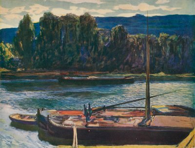 Kväll vid floden Seine, c1910, 1912 av Alexander Jamieson