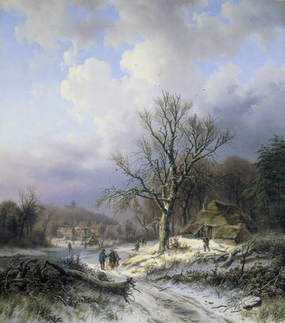 Snölandskap av Alexander Joseph Daiwaille