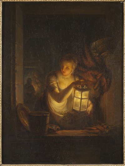 En kvinna med en lykta, 1818 av Alexander Lauréus