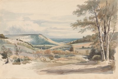 Boxhill från West Humble Lane av Alexander Monro