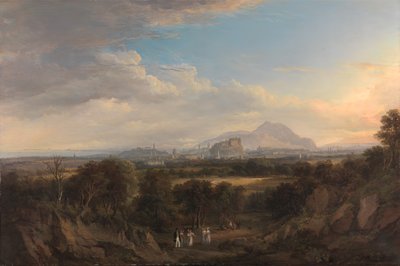 En utsikt över Edinburgh från väster, 1822 till 1826. av Alexander Nasmyth