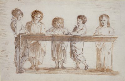 Choirboys (penna och krita på papper) av Alexander Nasmyth
