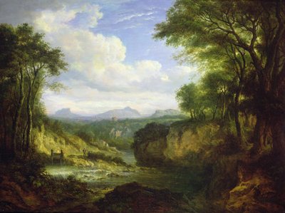 Avlägsen utsikt över Edinburgh (olja på panel) av Alexander Nasmyth