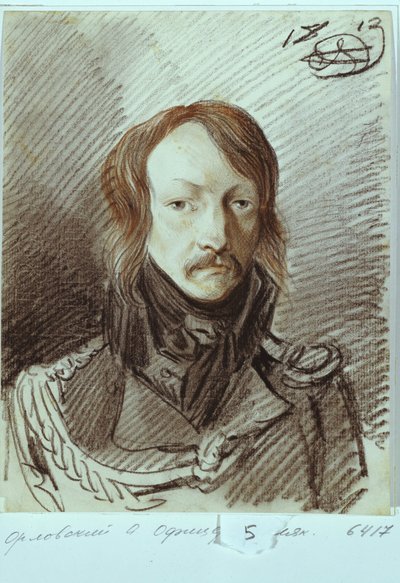 Porträtt av Alexei Pavlovich Lanskaya 1789-1855, 1813 av Alexander Osipovich Orlowski