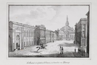 Utsikt över Arsenalen och gjuteriet i St. Petersburg Series Utsikt över Sankt Petersburg, 1820-talet av Alexander Pluchart