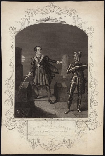 Mr Macready som Hamlet och Mr Stuart som The Ghost av Alexander Reid