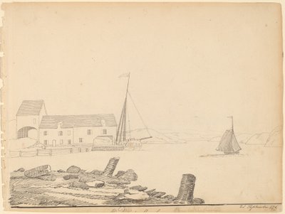 Hudson River Landing [recto] av Alexander Robertson
