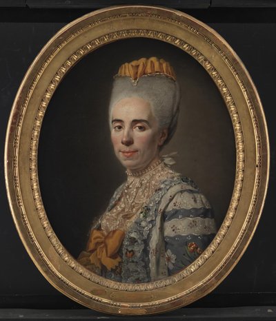 Porträtt av Mme Antoinette-Louise Issard-Lacour, gift med Ch. A. Bourlet de Vauxelles av Alexander Roslin
