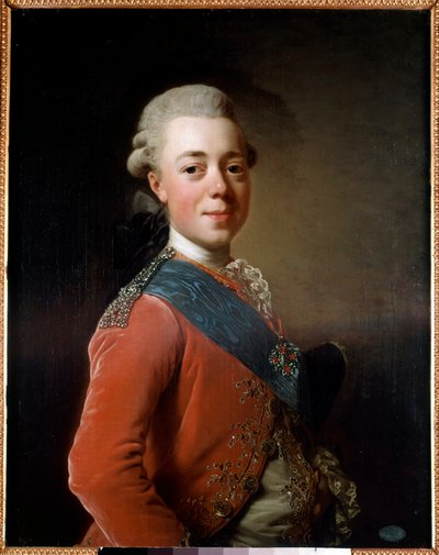 Porträtt av Paul I (1754 - 1801), kejsare av Ryssland. Målning av Alexander Roslin (1718 - 1793) Ec. Stämd. av Alexander Roslin