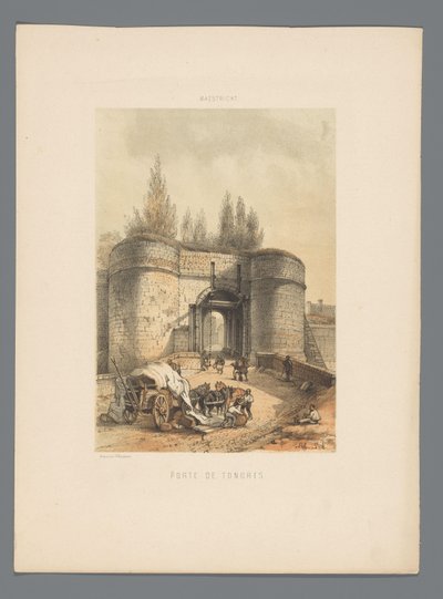 Tongerse gate i Maastricht Porte de Tongres (titel på objekt) Monuments de Maastricht (serietitel) av Alexander Schaepkens