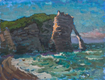 Normandie, Étretat, Studie 2 av Alexander Shandor