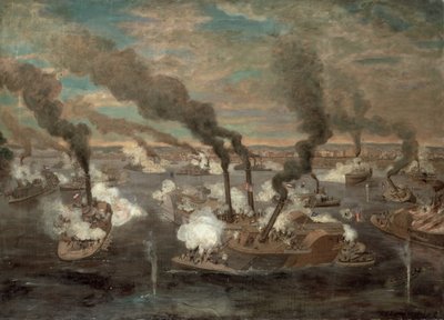 Stora sjöslaget vid Memphis, Tennessee den 6 juni 1862 av Alexander Simplot
