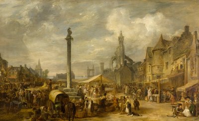 A Scotch Fair, ca 1834 (olja på panel) av Alexander Snr Fraser