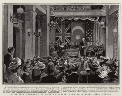 En brittisk ceremoni i Konstantinopel, invigning av en flickgymnasium av Alexander Stuart Boyd