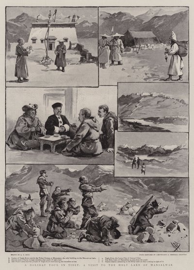 En semestertur i Tibet, ett besök i den heliga sjön Mansalwar av Alexander Stuart Boyd