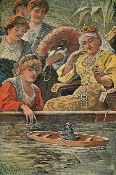 Gulliver i jättarnas land (färglitografi) av Alexander Stuart Boyd