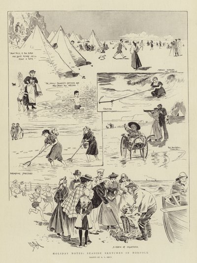 Semesteranteckningar, skisser från havet i Norfolk av Alexander Stuart Boyd