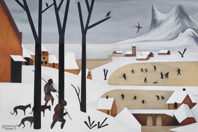 Jägare i vinterbyn av Alexander Trifonov