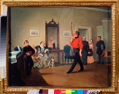 Peaceful Marsomania - Målning av Alexander Vasilyevich Ustinov (1796-1868), olja på duk av Alexander Vasilyevich Ustinov