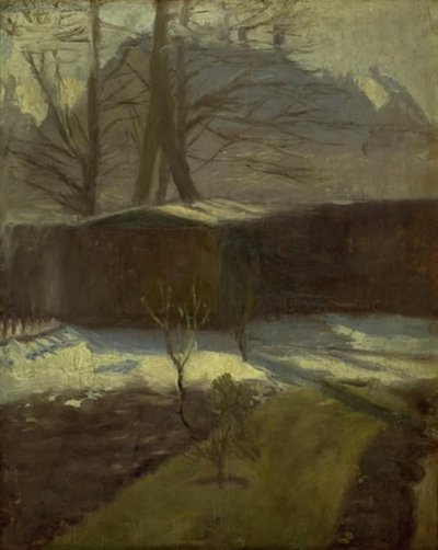 En trädgård på vintern, Helenevej. köpenhamn av Alexander Wilde