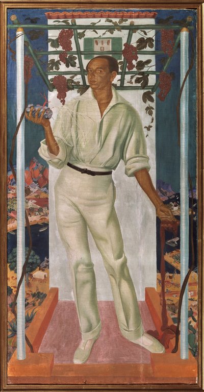 Porträtt av den mexikanske konstnären Roberto Montenegro Nervo 1887-1968, 1915 av Alexander Yevgenyevich Yakovlev