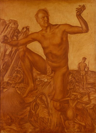 Porträtt av sångaren Fyodor Shalyapin 1873-1938, 1917 av Alexander Yevgenyevich Yakovlev