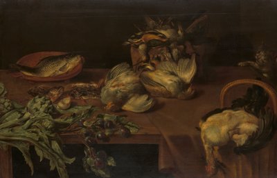 Stilleben med fisk och hummer samt ostron av Alexander van Adriaenssen