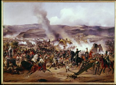 Napoleonkrigen: Slaget vid Kulm (nuvarande Chlumec) i Böhmen (Tjeckien) den 30/08/1813 mot den franska armén mot en koalition av preussiska, österrikiska och ryska trupper, under det tyska fälttåget. Målning av Alexander av Alexander von Kotzebue