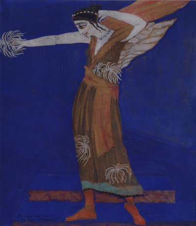 Kostymdesign för pjäsen Famira-kifared av I. Annensky, 1916 av Alexandra Alexandrowna Exter