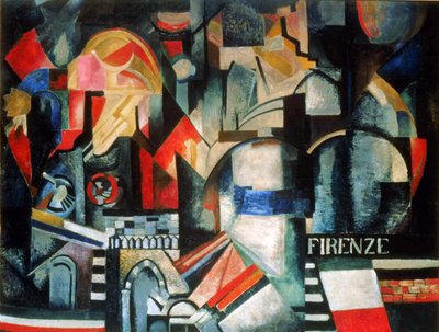 Firenze (olja på duk) av Alexandra Alexandrowna Exter