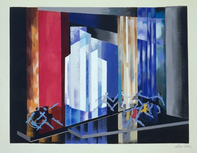 Scenografi för en balett, illustration från 