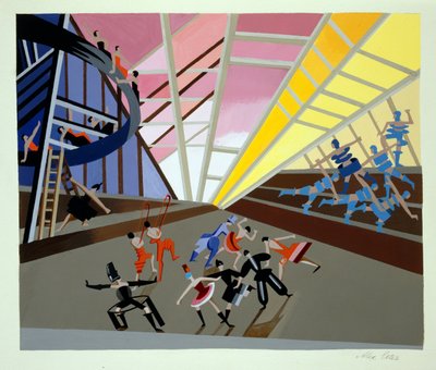 Scenografi för en balett, illustration från 