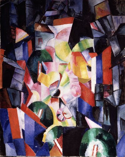 Staden om natten, 1915 av Alexandra Alexandrowna Exter