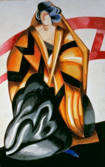 Sjuksköterskefigur för föreställningen, Moskva, Kamernyteatern, 17 maj 1921 av Alexandra Alexandrowna Exter