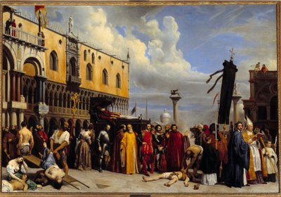 Begravningsheder till Titian (Tiziano Vecellio av Alexandre Jean Baptiste Hesse