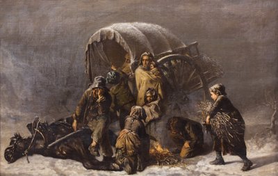 Det forcerade stoppet,1855 (olja på duk) av Alexandre Antigna
