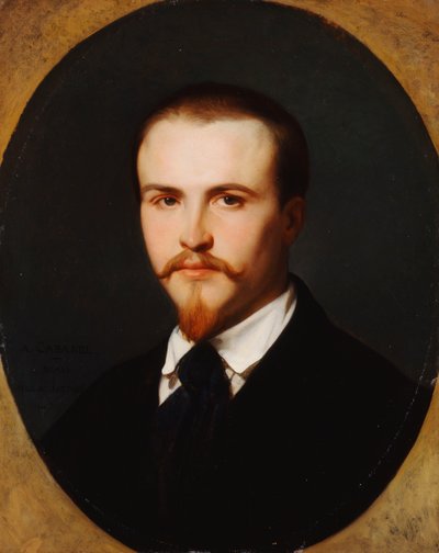 Ett självporträtt, bystlängd, 1847 av Alexandre Cabanel