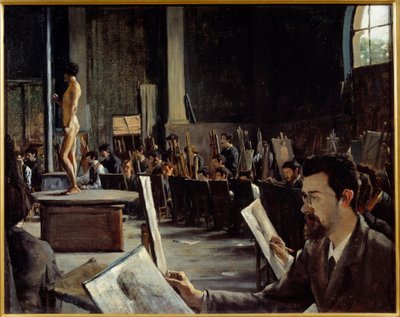 Målaren Alexandre Cabanels (1823-1889) verkstad vid Ecole des Beaux Arts Målning av Tacrede Bastet (1858-1942) 1883 Grenoble Musee des Beaux Arts Observera! Användning av detta arbete kan vara föremål för en begäran om tillstånd från tredje part eller ytte av Alexandre Cabanel